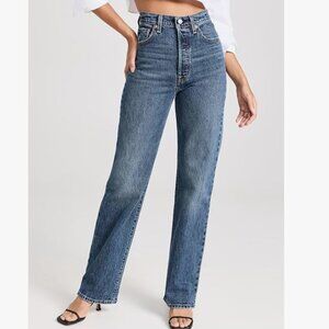 Levi’s Ribcage Straight Blue Jeans